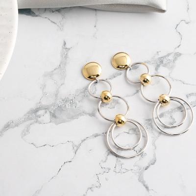 China Micro Setting New Arrive Fashion Gold Plated Vertical Exaggerated Earrings Long Earrings for sale