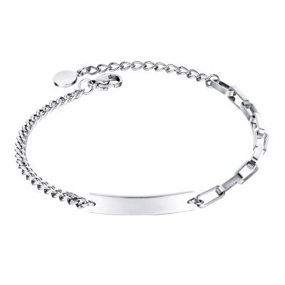 China OEM Stainless Steel Jewelry FASHIONABLE Minimalist Design Shiny Adjustable Bracelet For Women for sale