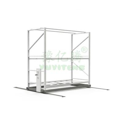 China Steel Led Grow Lightweight Mobile Storage System 4x8ft Two Tier Grow Rack Vertical Agriculture for sale