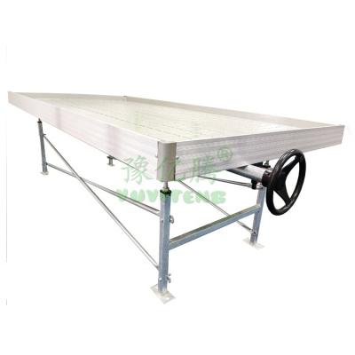 China Vegetable Hydroponics Flowers Fruit Rolling Bench Table Vertical Growing Ebb And Flow Plants Grow Table for sale