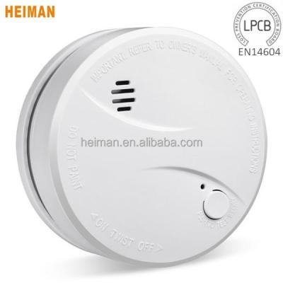 China Flame Retardant ABS Shell EN14604 Eyston Battery Operated Smoke Detector Stand Alone Lithium 10 Years Life Te koop