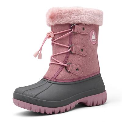 China Kids Winter Waterproof Snow Boots Warm Waist-Cut Anti-Collision Anti-Skid Waterproof For Outdoor Skiing for sale