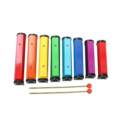 China Orff Children's Educational Toys Colorful Note 8 Percussio Metallophone With Portable Packaging Bag TL8-8A for sale