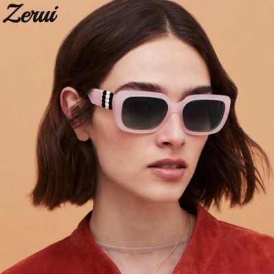 China Fashion Square Sunglasses Women 2021 Eyewear Oversized Vintage Sun Glasses Retro Gradient Sunglasses Men for sale