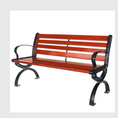 China Urban Wood Patio Bench 2018 Furniture Shanghai Cast Iron Garden Bench / Park Bench for sale