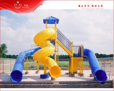 China Playground Plastic Hot Selling Outdoor Swimming Pool Slides For Summer Kids Play for sale