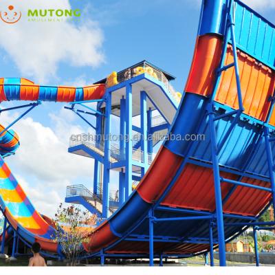 China Hot Selling Combination Water Parks Large Spiral Water Slides for sale