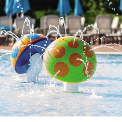 China Fiberglass Water Flower Spray Column Structure For Summer Children Play for sale