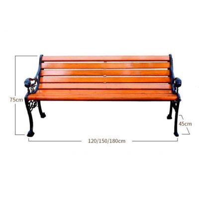 China Patio Bench Cast Iron Steel Wood Outdoor Garden Bench for sale