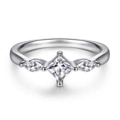 China Fashion Ring Women Princess TRENDY Zirconia Jewelry White Engagement Wedding Ring for sale