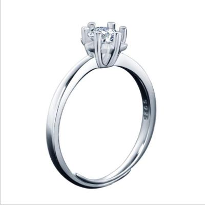 China FASHIONABLE Unique Design Moissanite Ring Engagement Silver 925 Jewelry Wedding Ring for sale