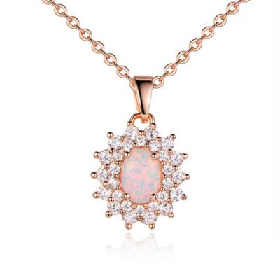 China Wholesale FASHIONABLE Synthetic Opal Opal Jewelry Mothers Day Gifts Mothers Day Necklace Pendant for sale