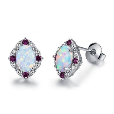 China Australia FASHION white fire with spinel pierced earrings for sale