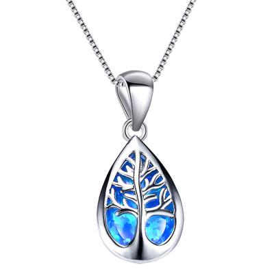 China TRENDY Women Blue Pink Fancy Waterdrops Pendant Jewelry For Christmas Gift for sale