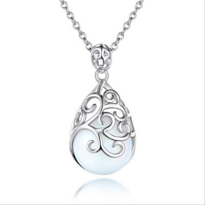 China Vintage Fashion 925 Sterling Silver Water Drop Pendant Couples Jewelry for sale