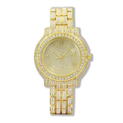 China Wholesale Unisex Hiphop Fashion Iced Out Rhinestone Diamond Watch For Men And Women for sale