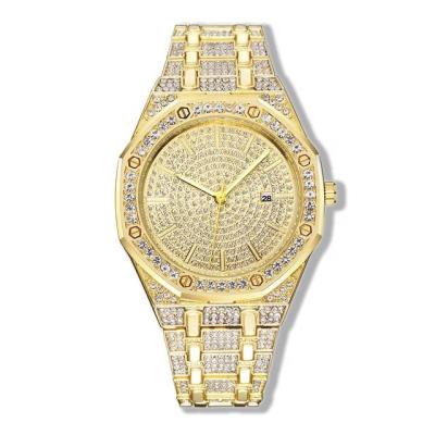 China 2020 Wholesale Hiphop Men's Hot Selling Miami Alloy Rhinestone Iced Out Quartz Watches For Gift for sale