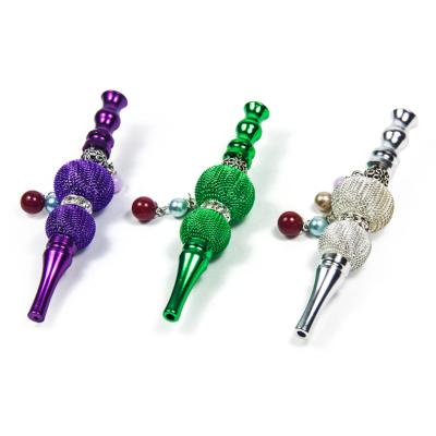 China PA462102 Minimalist Newcomer Round Beads Mix Color Aluminum Alloy Wholesale Creative Smoking Tobacco Pipe for sale