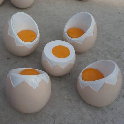 China Y129 modern modern egg table chair set custom office /outdoor restaurant table and leisure chair set for sale