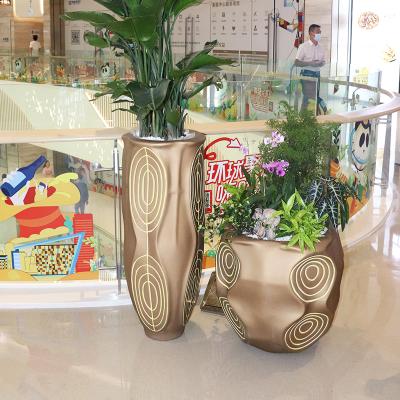 China H120 retro flower pot plastic flower pot resin flower pot decoration mold planter waterproof decorative garden pots high for sale