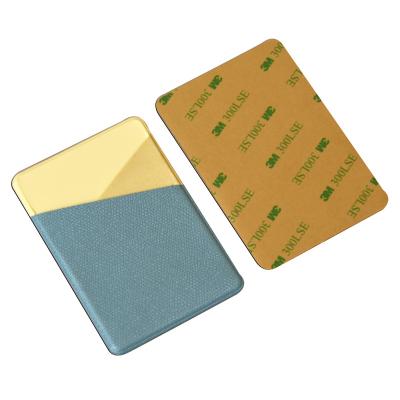 China Eco-friendly Back Cover Pocket Sticker Leather Adhesive Card Holder For Mobile Phone for sale