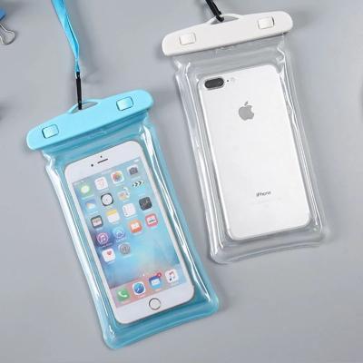 China Water Proof Custom Logo Mobile Phone Accessories PVC Phone Case Swimming Floating Transparent Waterproof Bag for sale