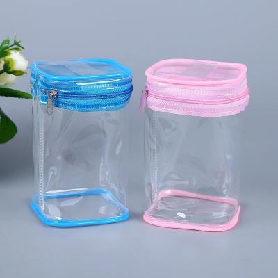 China 100% Clear Private Label Travel Makeup Bag PVC Cosmetic Organizers Bag Factory Customized Eco-friendly for sale