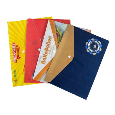 China Eco-Friendly Instant Plastic Envelope Expanding Document Pouch Bag File Folder PP File Folder for sale