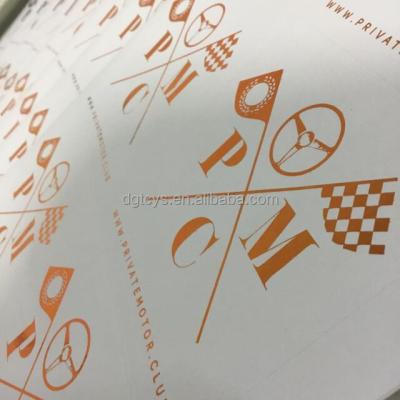 China Raincoat ; oilproof; high temperature circle Rose Gold Sticker transparent LOGO Label Adhesive pp Rose Gold Foil resistance tc printing stickers for sale