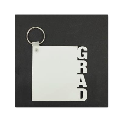 China MDF Sublimation Sublimation MDF Key Chain Mon/Dad/Grad/Love Price Cheap Double Sided MDF Key Chain for sale