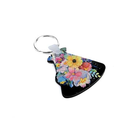 China Wholesale Cheap Custom 3mm Sublimation MDF Wood Cutout Logo Key Chain Key Blanks for sale