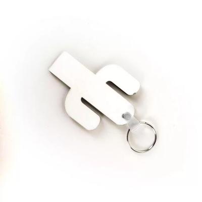 China Wholesale Sublimation Double Sides T-shirt MDF Key Chain Holder Blank Sublimation Key Chain for sale