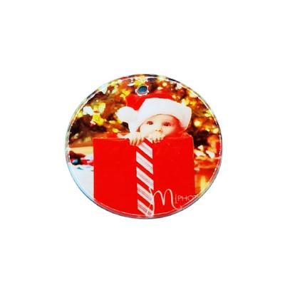 China Double Sided Custom Sublimation Ceramic Christmas Tree Decoration Ornament Double Sided Sublimation Ornaments for sale