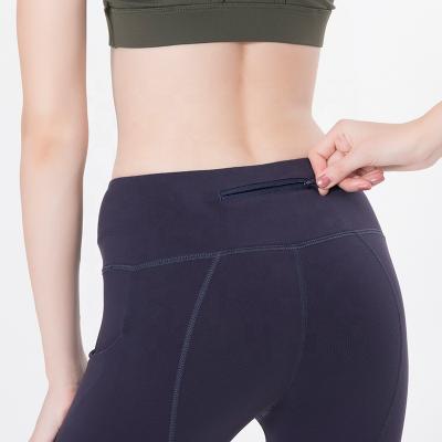 China 2021 Fashion Lulu Women's Breathable Gaiters Yoga Pants Hidden Zipper Pocket Tight Fitness Gaiters Running Yoga With High Pocket Waist for sale