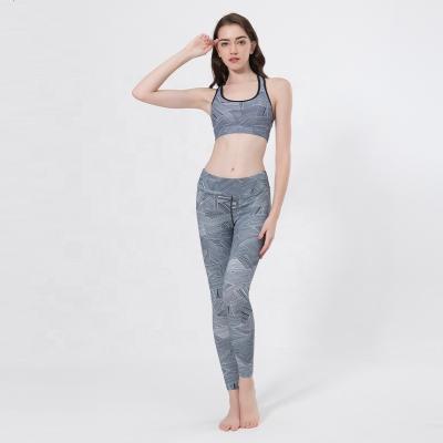 China 2021 Wholesale OEM Women's Yoga Two Piece Suit Sets Sportswear Breathable Animal Fitness Legging Printing Bra And Leggings Custom for sale