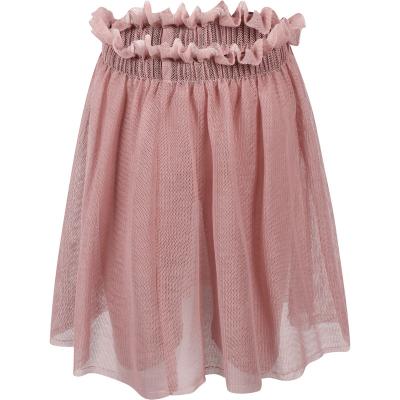 China Wholesale Fashion Anti-wrinkle Summer Ruffled Tutu Elastic Waistband Kids Baby Kids Mesh Skirt Design Custom Baby Top Kids Use Girls' Skirts for sale