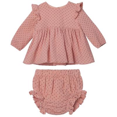 China Wholesale Custom Anti-Shrink Designers Sundress Anti-Shrinkage Organic Cotton Toddler Newborn Baby Clothes Girls' Clothing Sets for sale