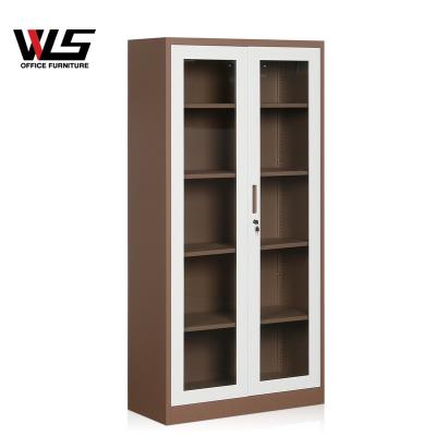 China (Other) Office Furniture Metal Filing Cabinets Adjustable High Quality Steel Storage Cabinet Closet Storage Cabinet With Glass Door for sale