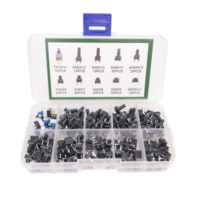 China 180Pcs/lot 10 Class 6x6mm SMD Tactile Small Tact Push Button Momentary Switch For A Project Repair To Replace Assortment Kit 6x6mm for sale