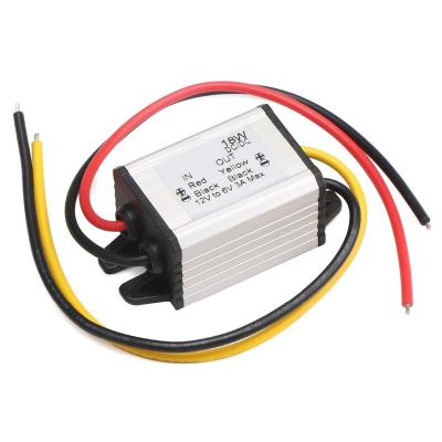 China Waterproof 3A 18W DC 12V to DC 6V Car Power Converter Buck Voltage Regulator Step Down Volt Power Supply 35x25.5x21mm for sale