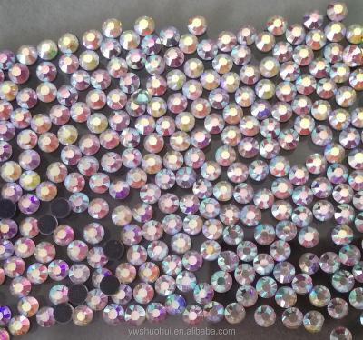 China Dmc ab High Quality Color ss16 ss20 Goods Flatback Shine Hot Crystal Fix Rhinestones For Women Wedding Dress for sale