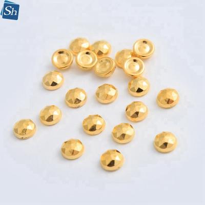 China Garment accessories factory direct selling ABS pearl flat back plastic imitation half around pearl gold plastic in bulk for sale