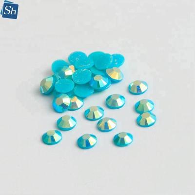 China Wholesale Plastic Flatback Garment Flatback Hot Fix Resin Stone in Nail Art Rhinestone For Shoes for sale