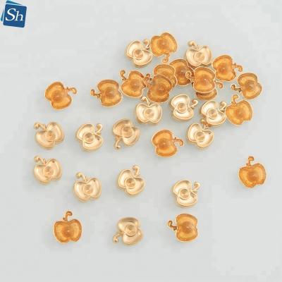 China Custom Flatback hotfix metal iron on stud copper hot fix convex rhinestuds for sale