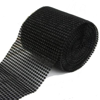 China Wholesale Flatback Ribbon Trimming Plastic Rhinestone Diamond Mesh Wrap 24line Decorative Acrylic Sparkle Diamond for sale