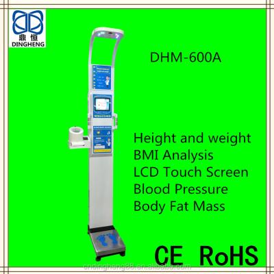 China Medical Iron DHM-600A Digital Scale with Height Rod and BMI with Body Fat Mass and Blood Pressure Machine for sale