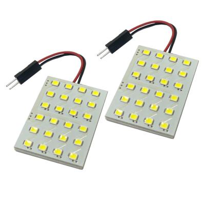 China Roof Lamp 24 SMD Car Led Interior Light White Auto Panel DC 12V Indicating Lamp With T10 Festoon Adapters Dome Bulb 1 Purchase GS-3017 for sale