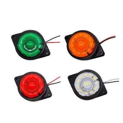 China Trailer Truck Bus Led Small Side Warm Round Signal LED Side Light Truck Trailer Beacon Lights Car Tail Light Sale 12V 24V for sale