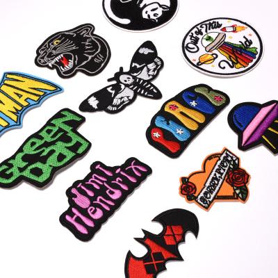 China Custom Japan Embroidery Patch Iron On Patches For Clothing Alphabet Jacket Patches for sale