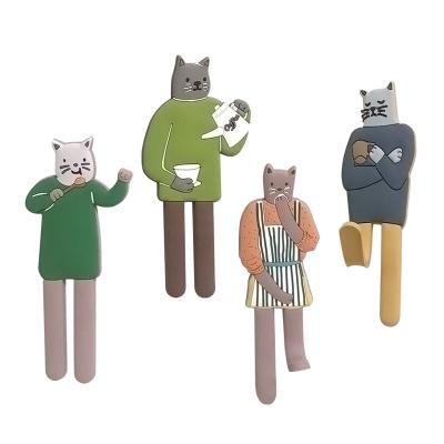 China Japan Kitchen Storage Creativity Can Love Map Kitchen Cat Refrigerator Stick Magnetic Hook for sale